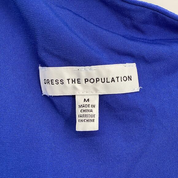 Dress the Population Size Medium Martine Electric Blue Cocktail Evening Women M - Picture 4 of 9
